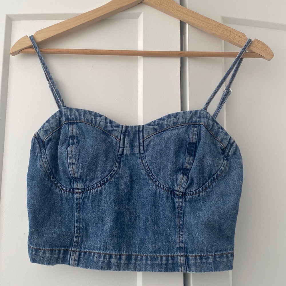 Denim Bustier Crop top